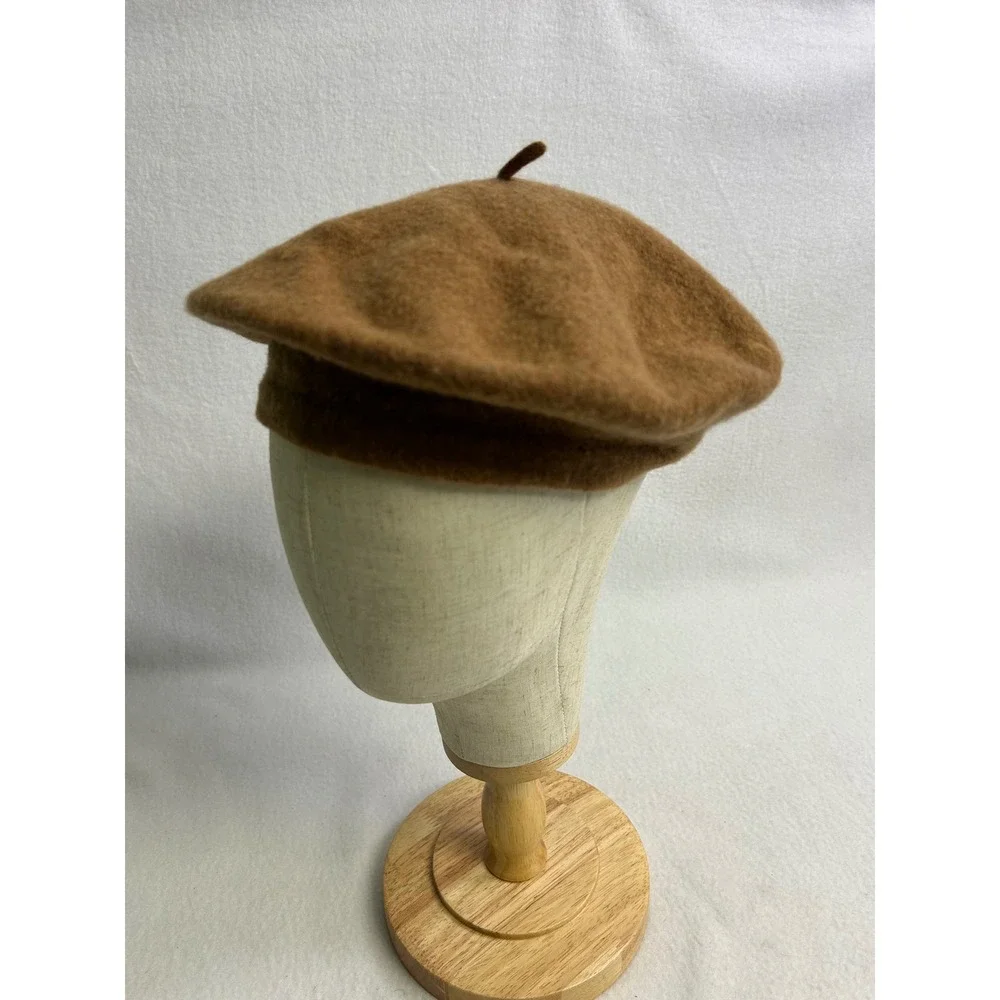French Parisian Dark Academia Target Women OS Brown Wool Blend Beret Hat